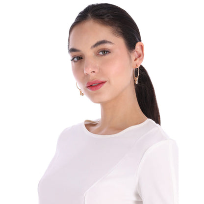 Aretes Nine West Color Dorado 19G03603 Para Dama