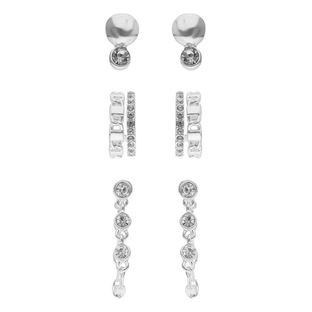 Aretes Nine West Color Plateado 19G04416 para Dama