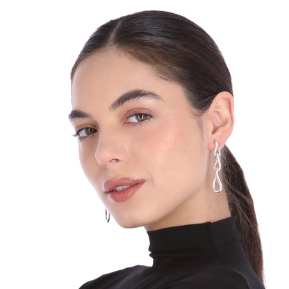 Aretes Nine West Color Plateado 19G04645 para Dama