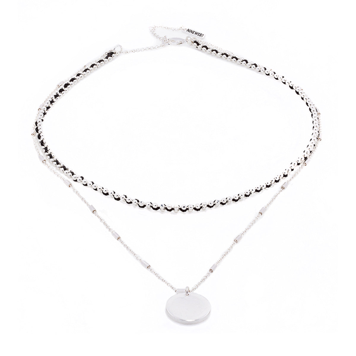 Collar Nine West color plateado 19N00187