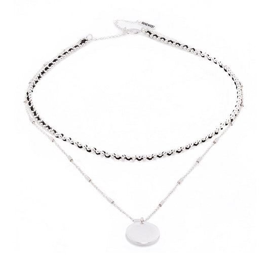 Collar Nine West color plateado 19N00187