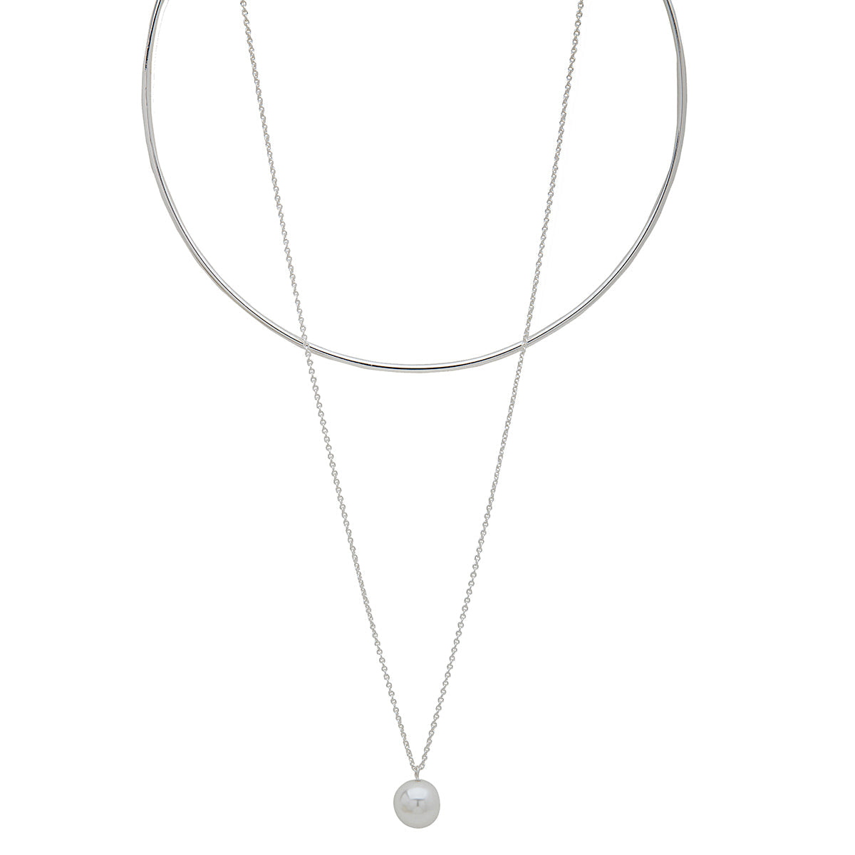 Collar Nine West color plateado 19N00285