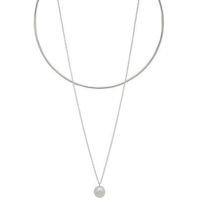 Collar Nine West color plateado 19N00285