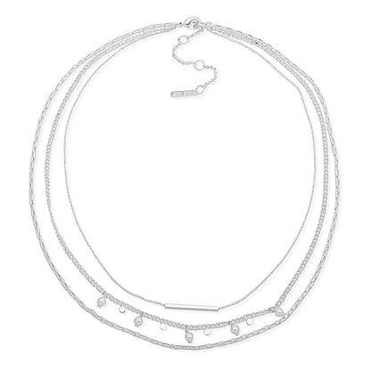 Collar Nine West color plateado 19N00286