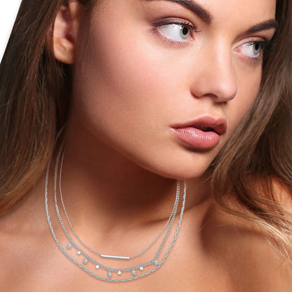 Collar Nine West color plateado 19N00286