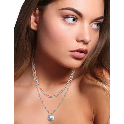 Collar Nine West color plateado 19N00290