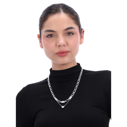 Collar Nine West Color Plateado 19N01212 Para Dama