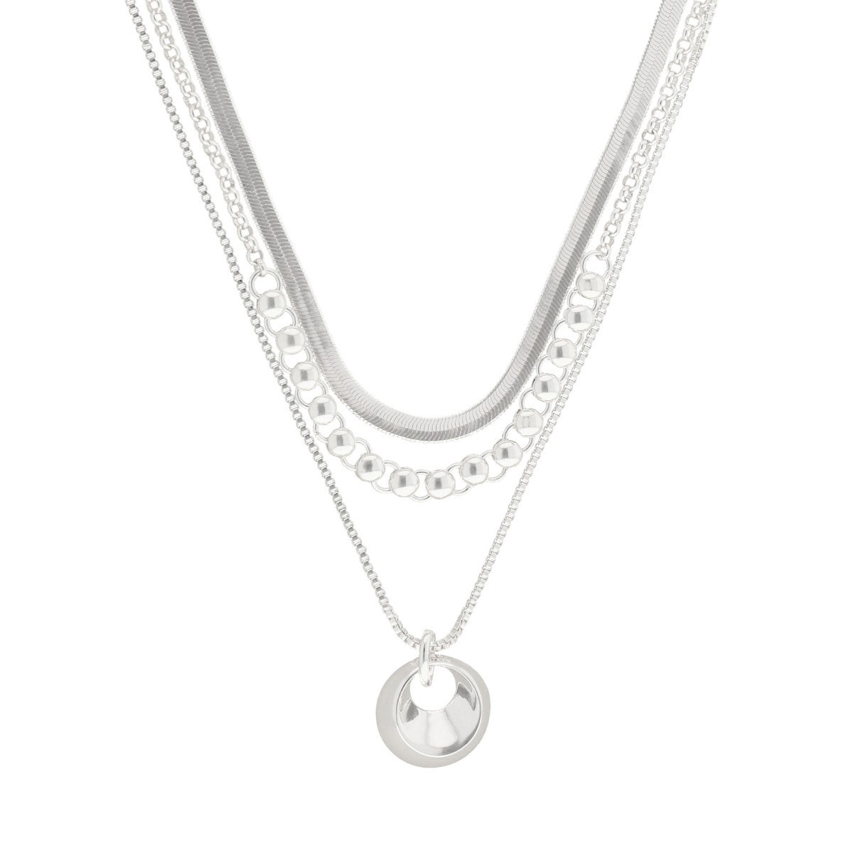 Collar Nine West Color Plateado 19N01216 Para Dama