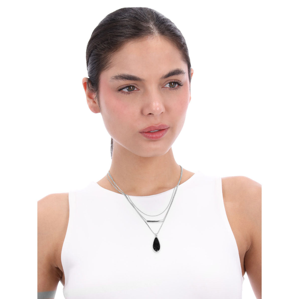 Collar Nine West Color Plateado 19N01219 Para Dama