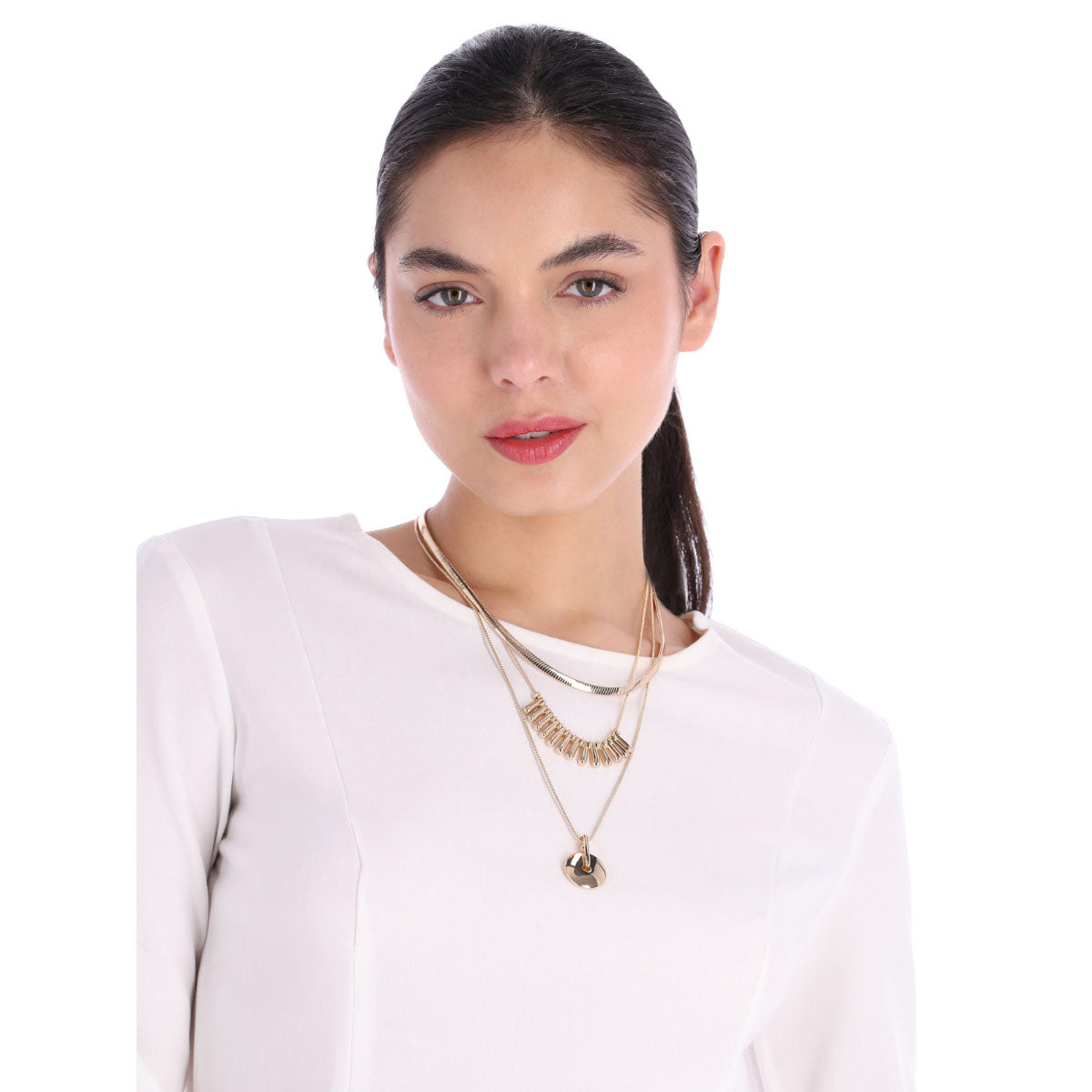 Collar Nine West Color Dorado 19N01259 Para Dama
