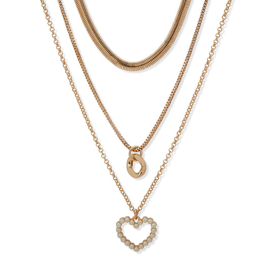 Collar Nine West Color Dorado 19N01478 para Dama