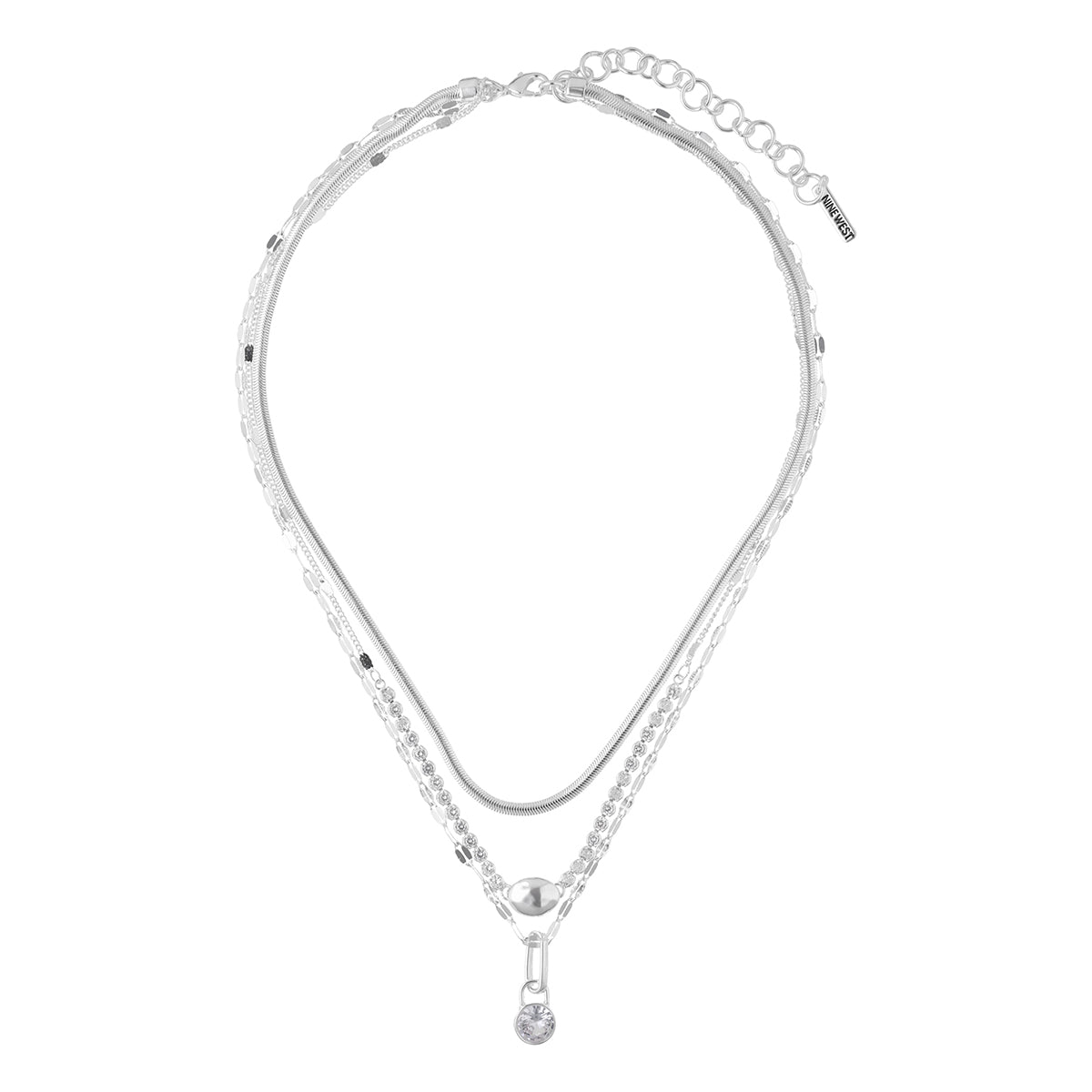 Collar Nine West Color Plateado 19N01532 para Dama