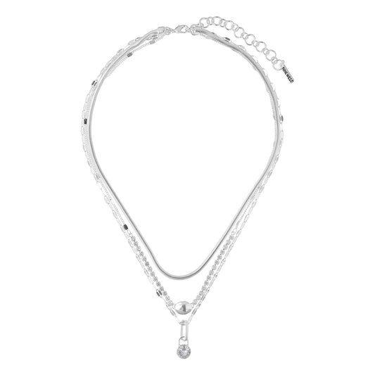 Collar Nine West Color Plateado 19N01532 para Dama