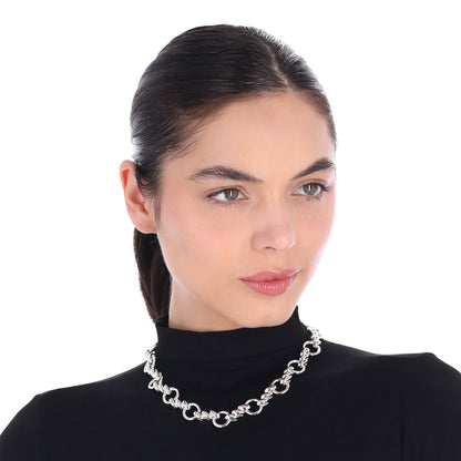 Collar Nine West Color Plateado 19N01541 para Dama