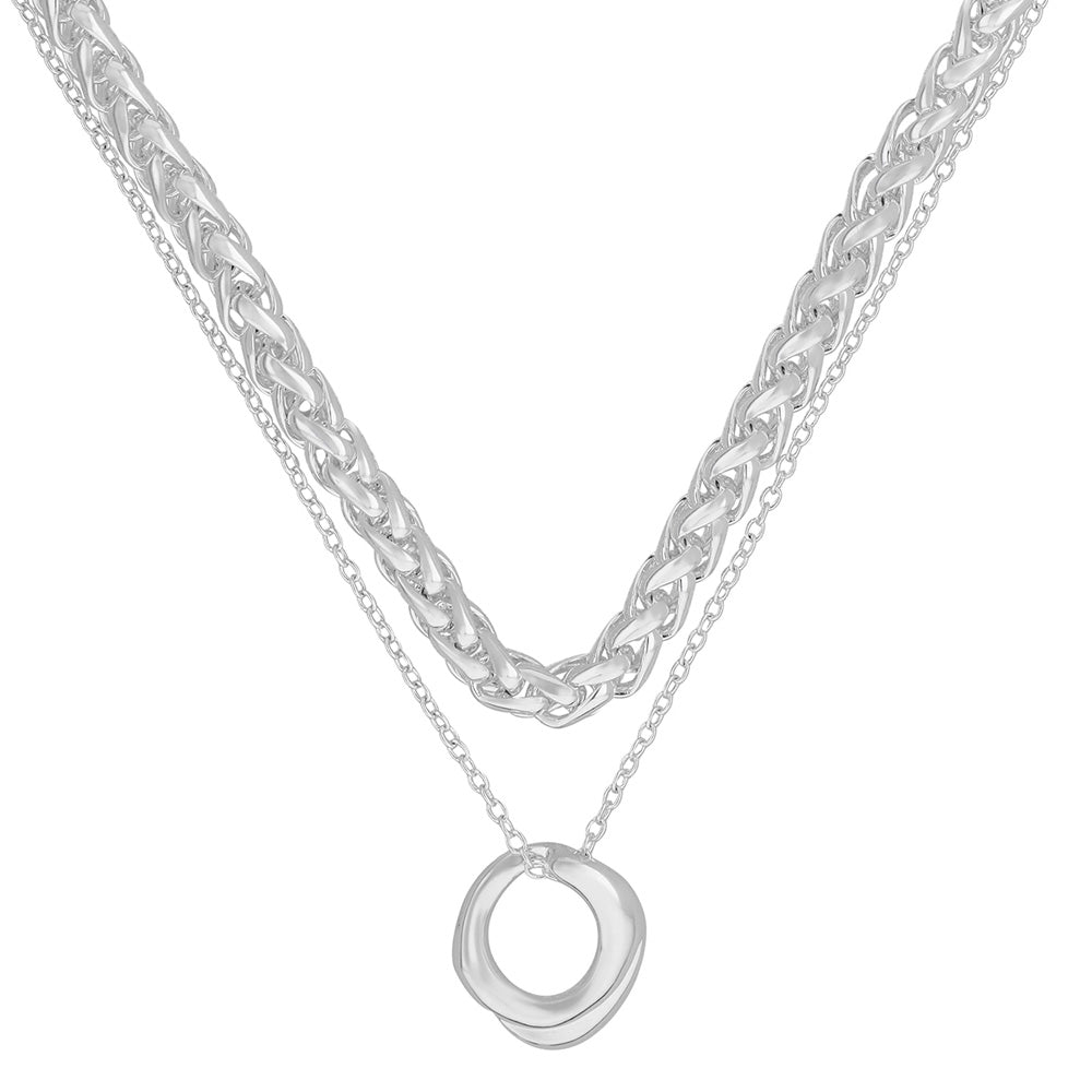 Collar Nine West Color Plateado 19N01586 para Dama