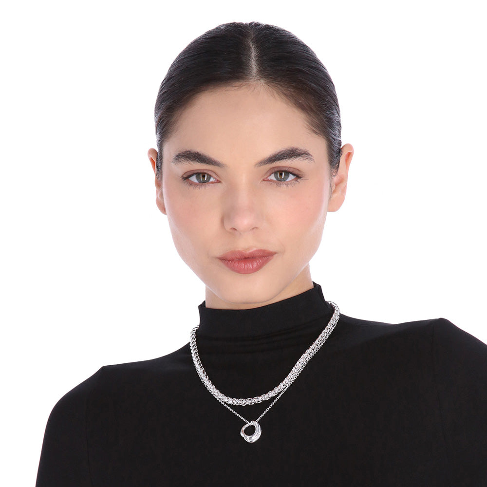 Collar Nine West Color Plateado 19N01586 para Dama