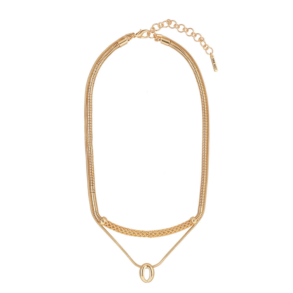 Collar Nine West Color Dorado 19N01588 para Dama