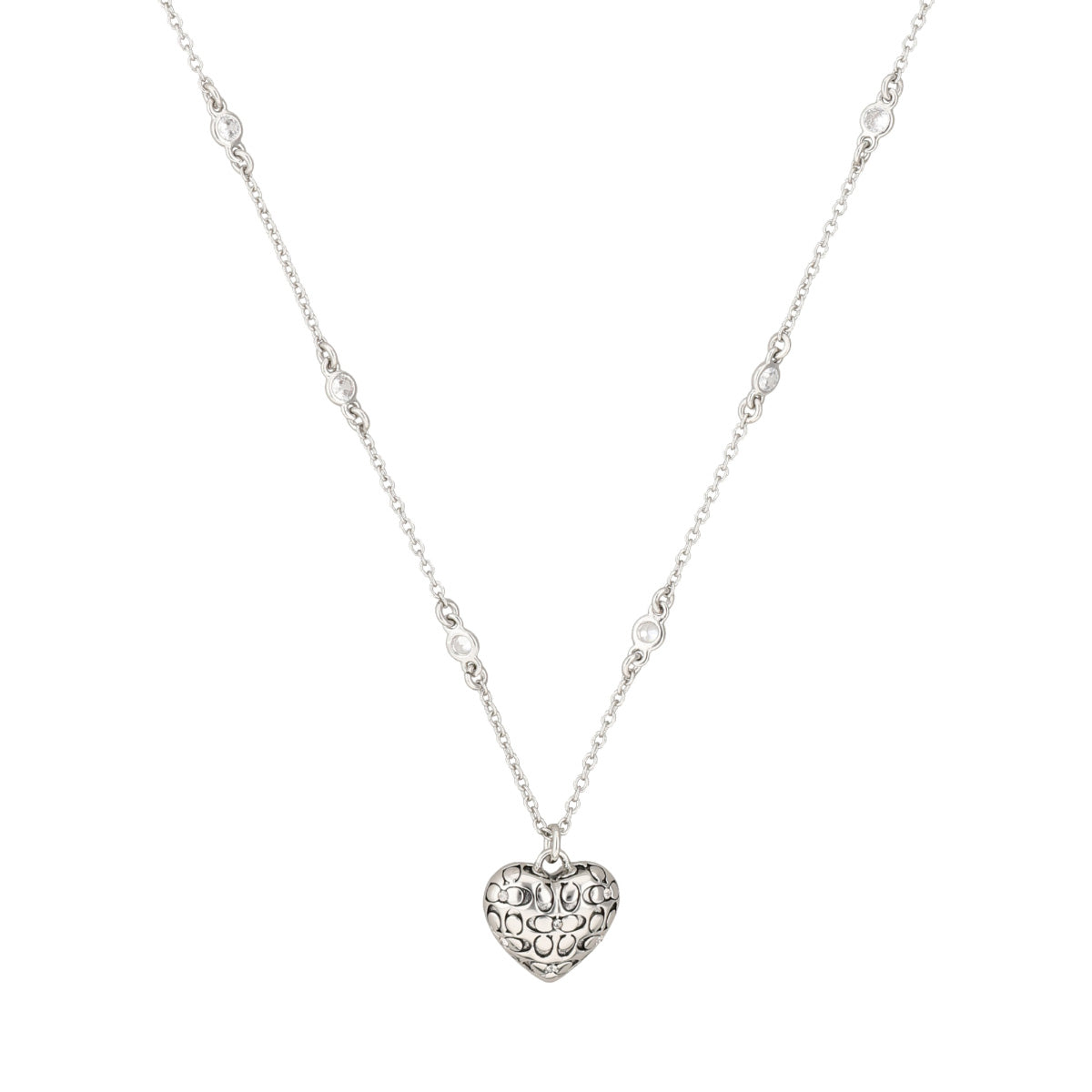 Collar Coach Color Plateado 37460426Rho030