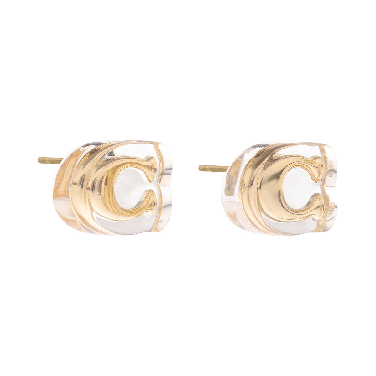 Aretes Coach Color Dorado Con Esmalte 37541368Gld710 Para Dama