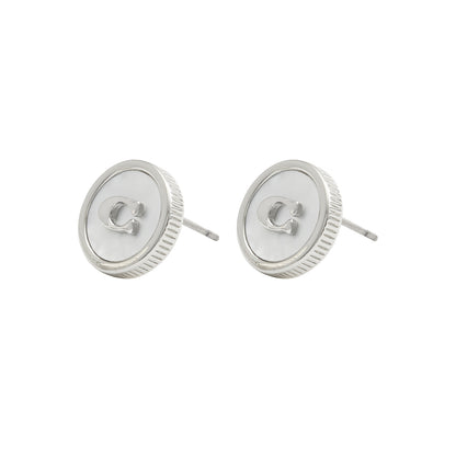 Aretes Coach Color Plateado 515414Rho658 Para Dama