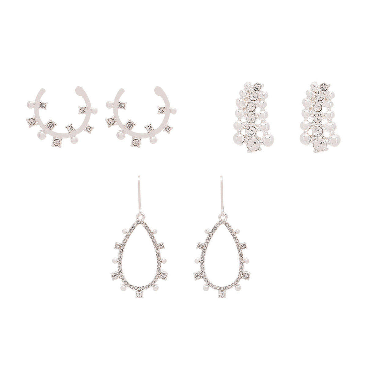 Set Aretes Napier Color Plata 60490706-G03 Para Dama