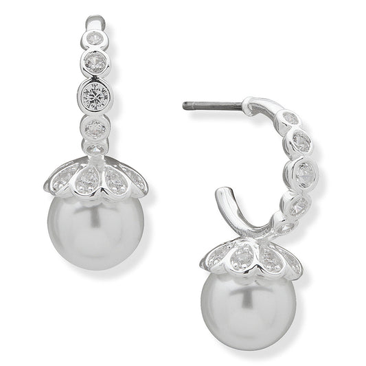 Aretes Anne Klein color plateado 60538287-D60