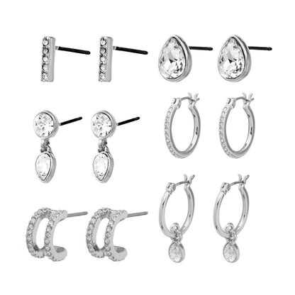 Aretes Nine West color plateado 60567424-G03