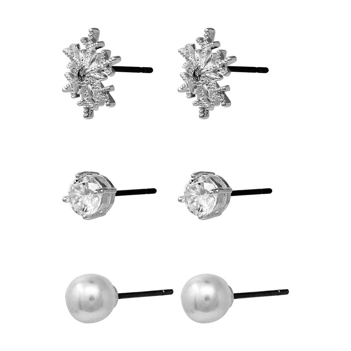 Aretes Anne Klein color plateado 60572035-5ZU