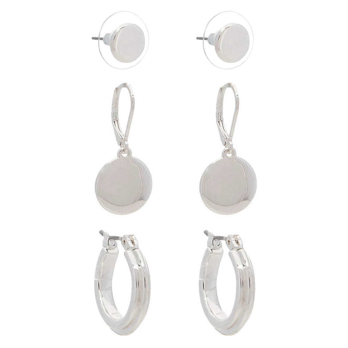 Aretes Nine West color plateado 60573668-G03