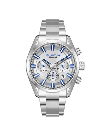 Reloj Quantum Color Plateado Adg1219.330 Para Caballero