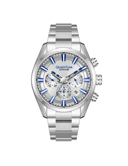 Reloj Quantum Color Plateado Adg1219.330 Para Caballero