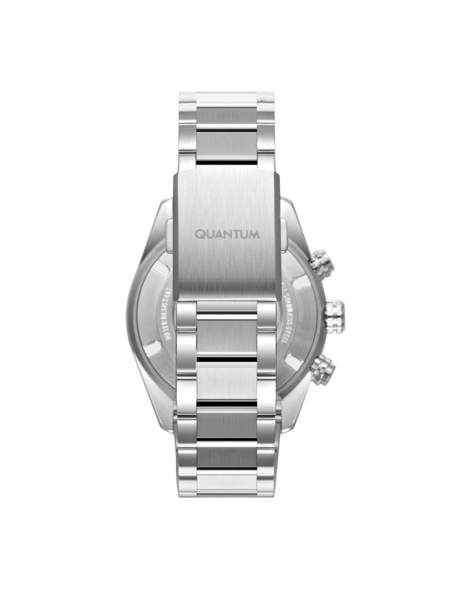Reloj Quantum Color Plateado Adg1219.330 Para Caballero