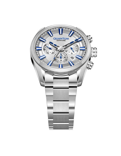 Reloj Quantum Color Plateado Adg1219.330 Para Caballero