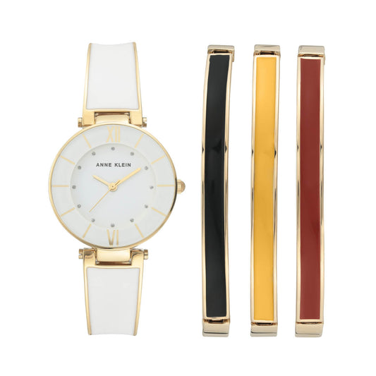 Reloj Anne Klein color blanco AK3510GPST