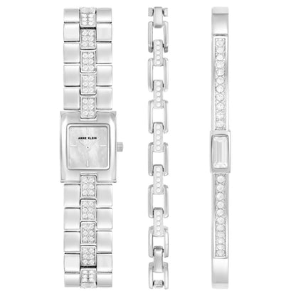 BoxSet Reloj Anne Klein Color Plata Ak5431Svst Para Dama
