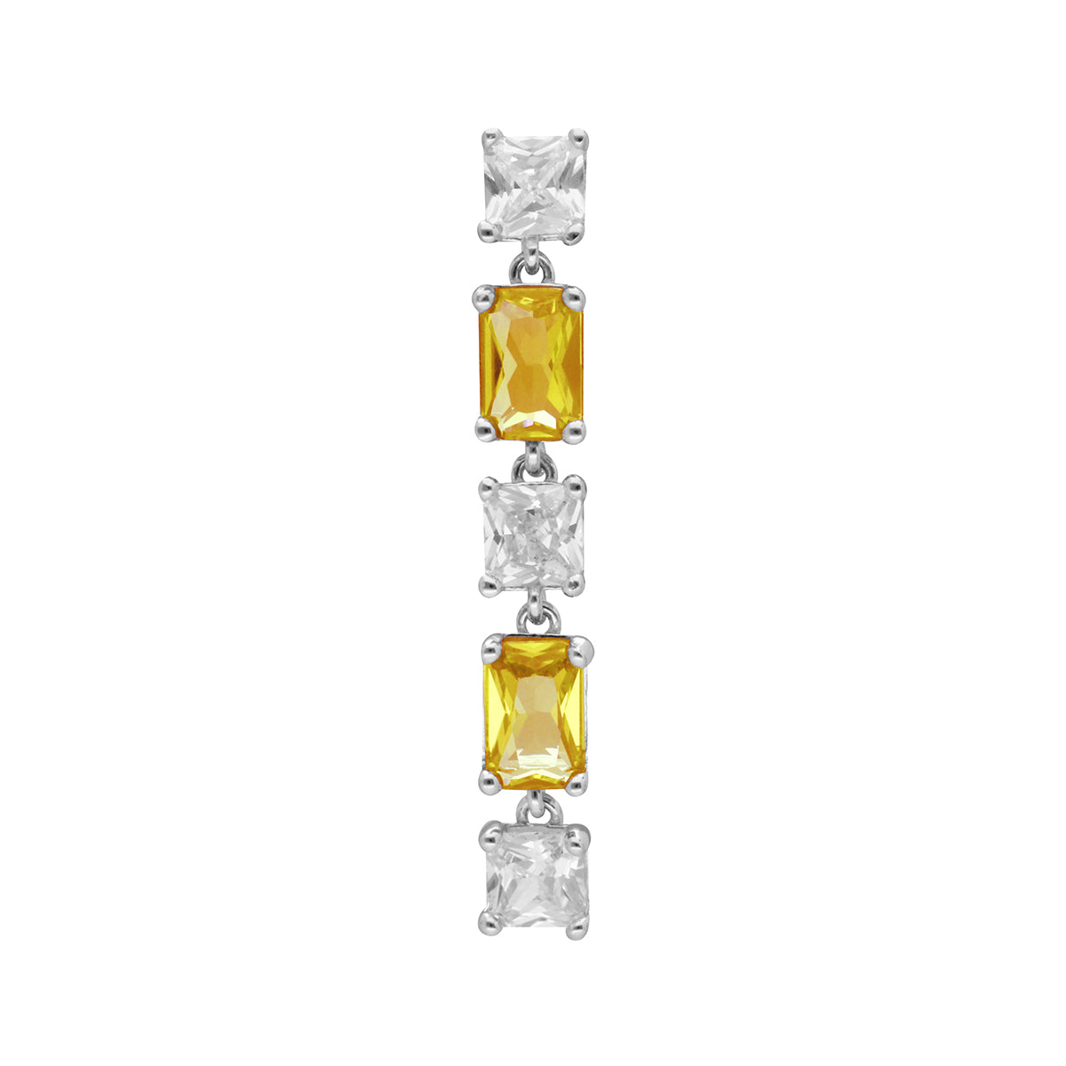Arete Solitario Brosway color plateado FEY16