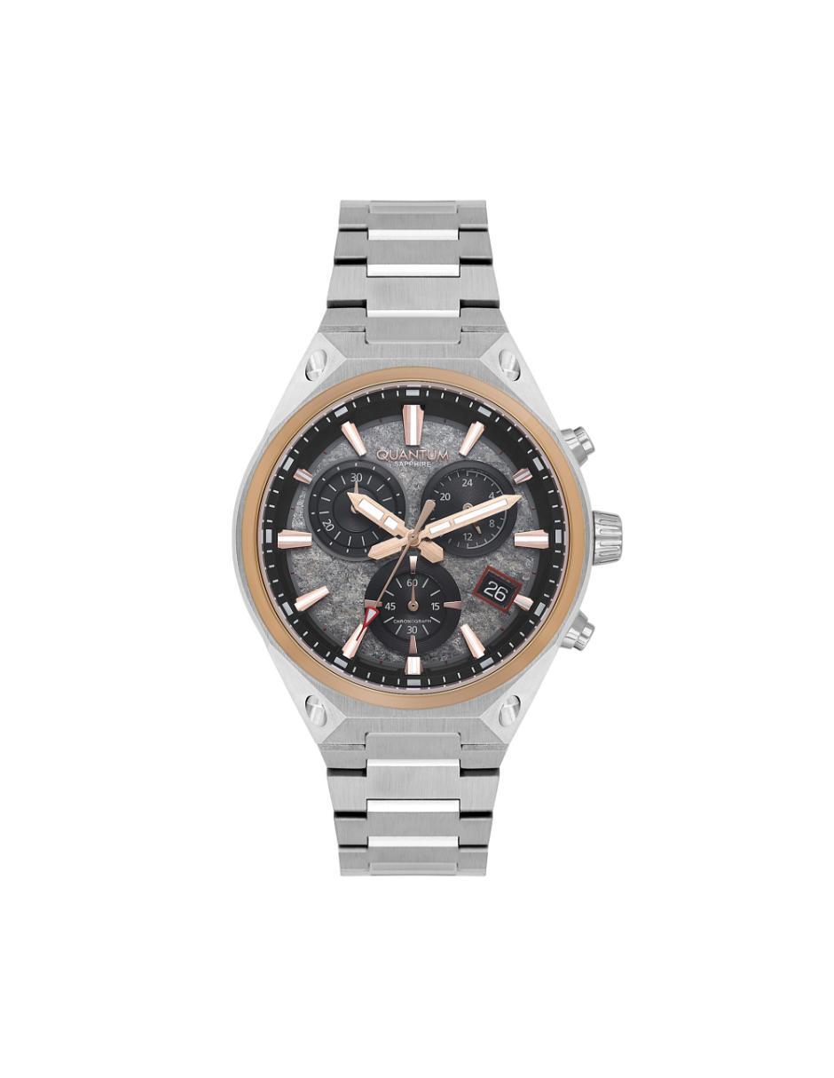 Reloj Quantum Color Plateado HNG1172.260 Para Caballero