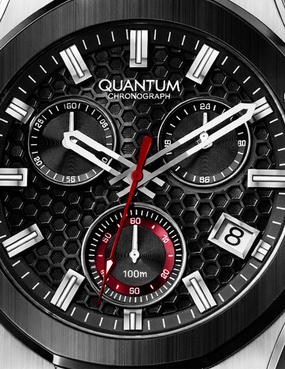 Reloj Quantum Color Negro Hng1230.351 Para Caballero