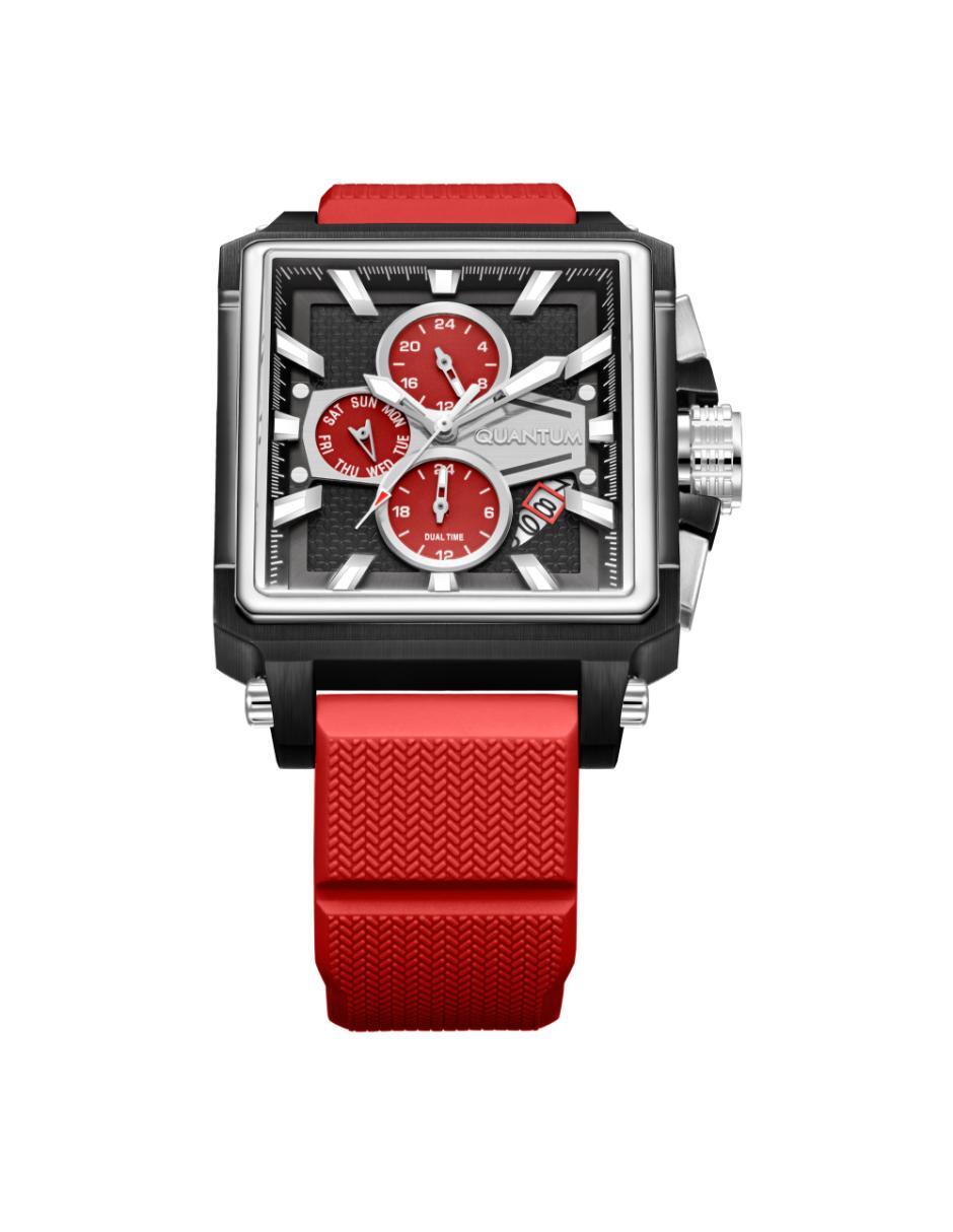 Reloj Quantum Color Rojo HNG969.358 Para Caballero