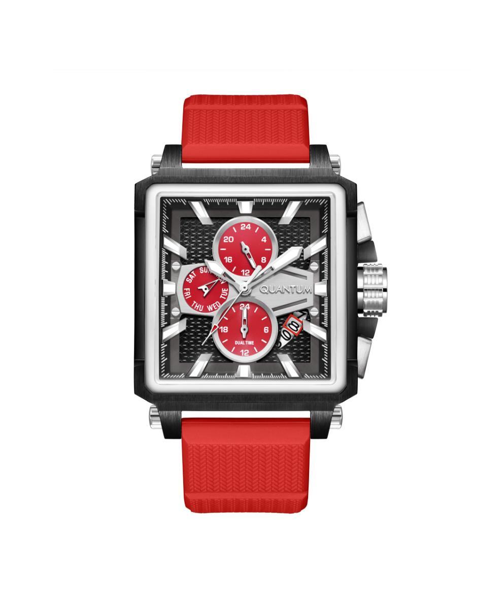 Reloj Quantum Color Rojo HNG969.358 Para Caballero