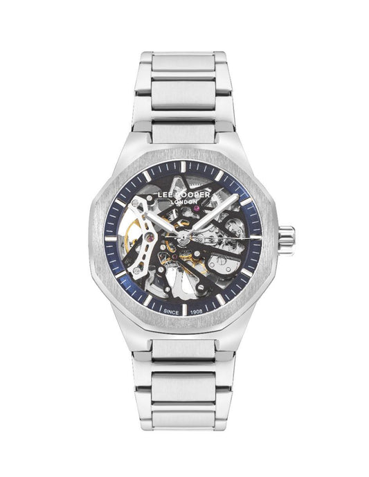 Reloj Lee Cooper Color Plateado Lc07905.390 Para Caballero