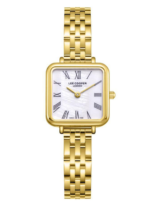 Reloj Lee Cooper Color Dorado Lc08226.120 Para Dama
