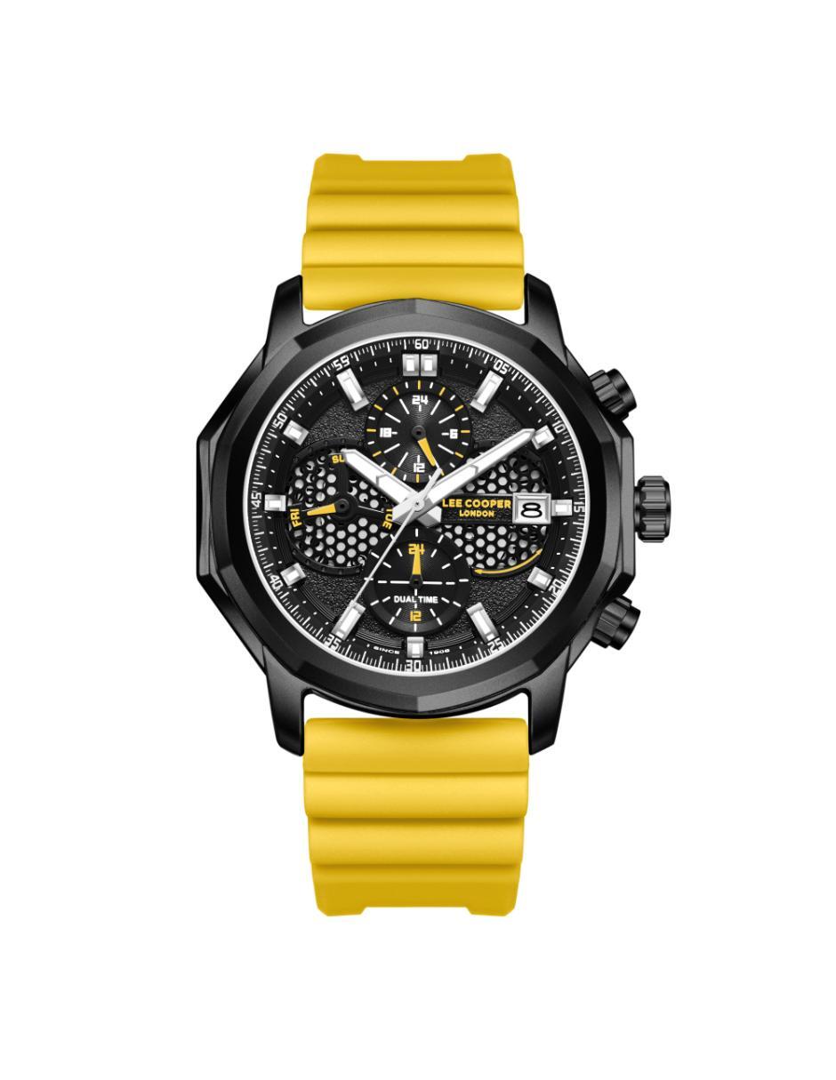 Reloj Lee Cooper Color Amarillo LC08238.654 Para Caballero
