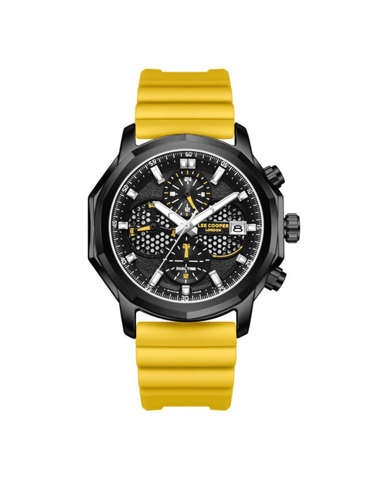 Reloj Lee Cooper Color Amarillo LC08238.654 Para Caballero
