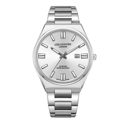 Reloj Lee Cooper Color Plateado Lc08262.330 Para Caballero