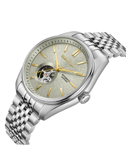 Reloj Quantum Color Plateado Qmg1207.570 Para Caballero