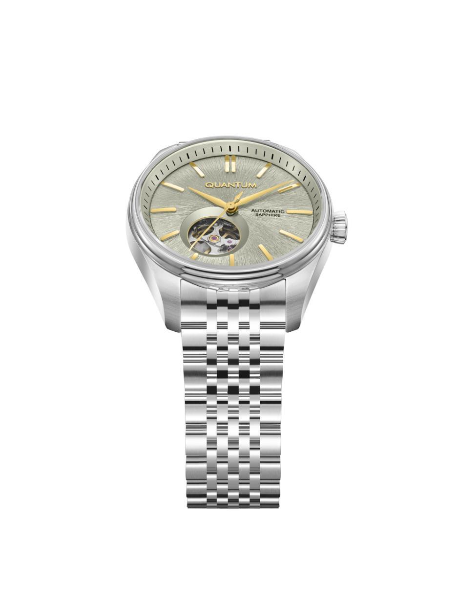 Reloj Quantum Color Plateado Qmg1207.570 Para Caballero