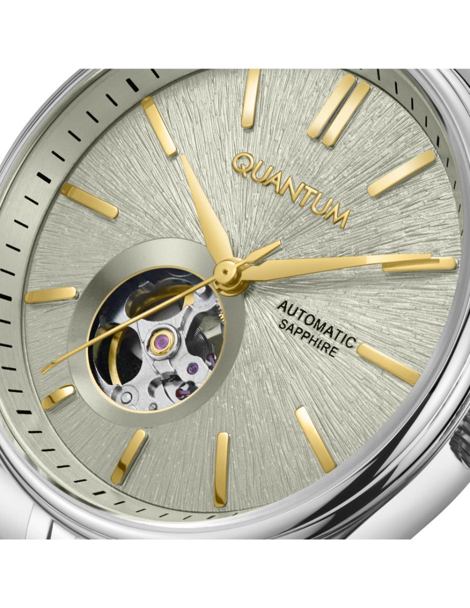 Reloj Quantum Color Plateado Qmg1207.570 Para Caballero
