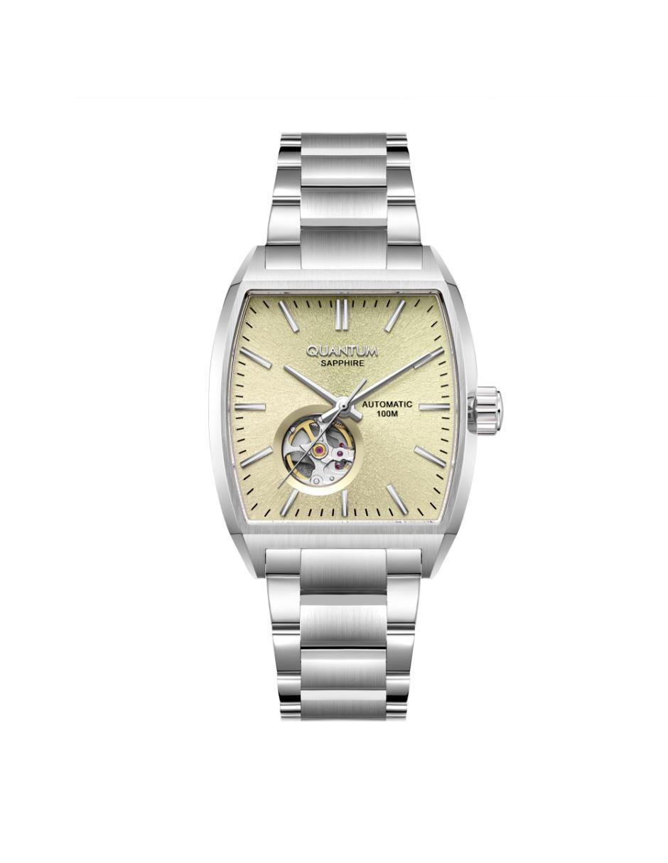 Reloj Quantum Color Plateado Qmg1226.310 Para Caballero